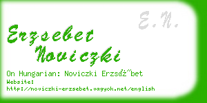 erzsebet noviczki business card